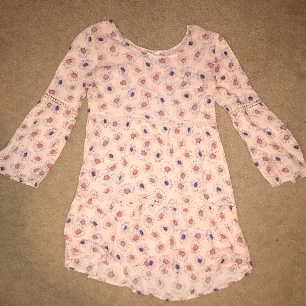 Light pink floral pattern dress, forever 21